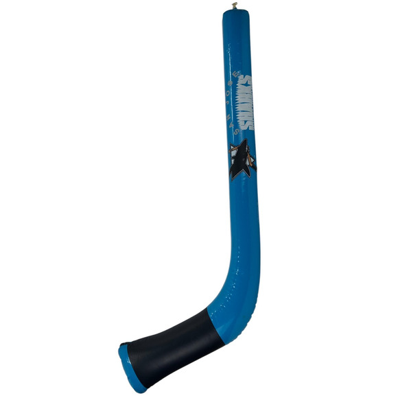 San Jose Sharks Inflatable Hockey Stick 1993 NHL Shark Biting Hockey Stick - Picture 1 of 6